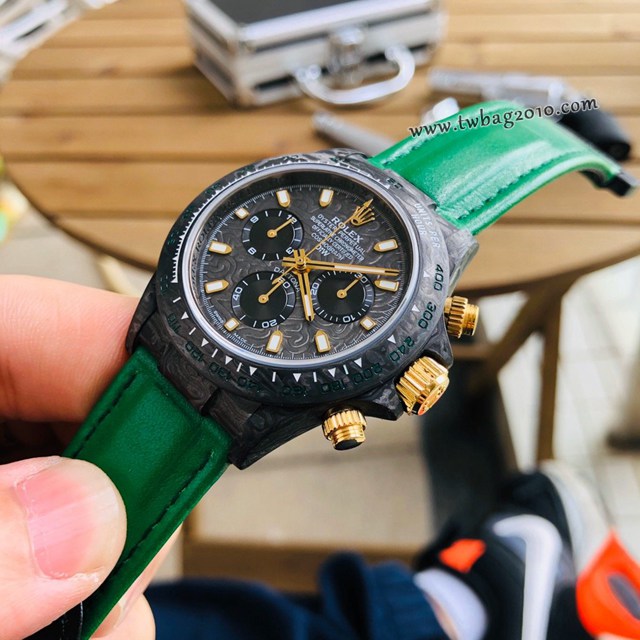 勞力士男生手錶 RolexDaytona翡翠夜光全碳纖維宇宙計時迪通拿  gjs2200